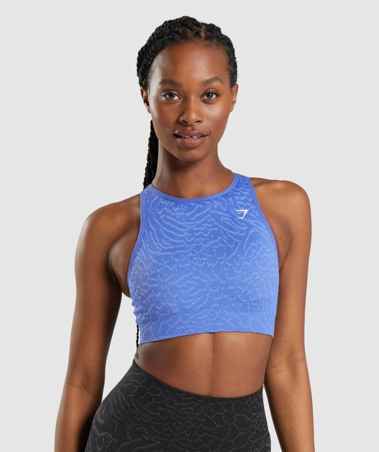 Sujetador Deportivo Sin Costuras Adapt Animal Hybrid-Court Blue Gymshark