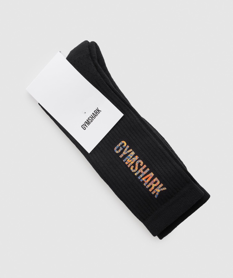 Calcetines Con Estampado Animal Negro Gymshark