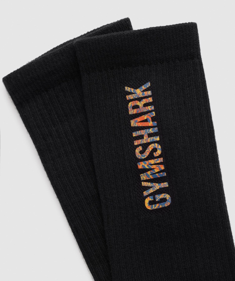 Calcetines Con Estampado Animal Negro Gymshark