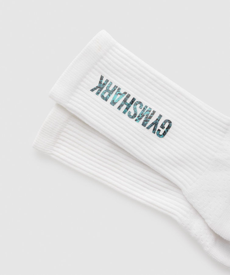 Calcetines Estampado Animal Blanco Gymshark