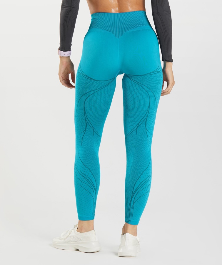 ápice Leggings Sin Costuras Tiburón Azul-atlántico Azul Gymshark