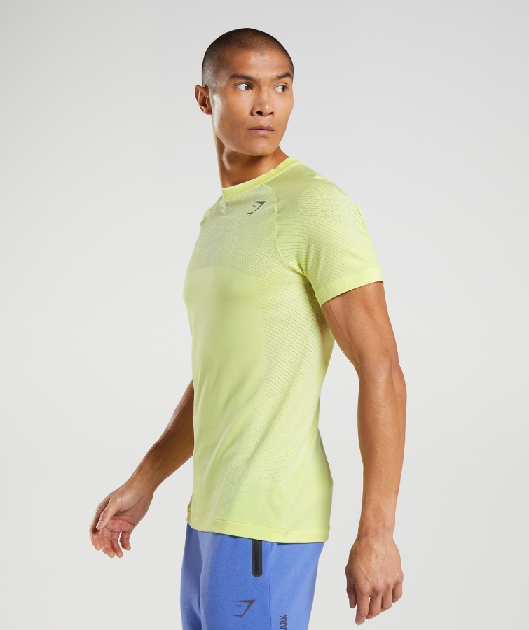 Apex Camiseta Sin Costuras Firefly Verde-blanco Gymshark