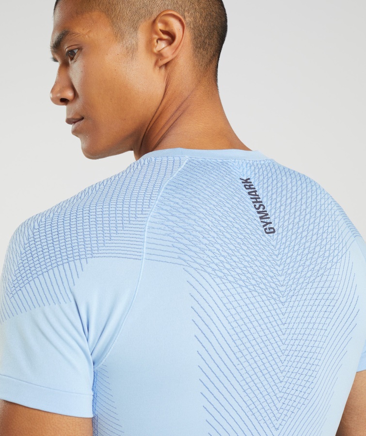 Apex Camiseta Sin Costuras Lino Azul-corte Azul Gymshark