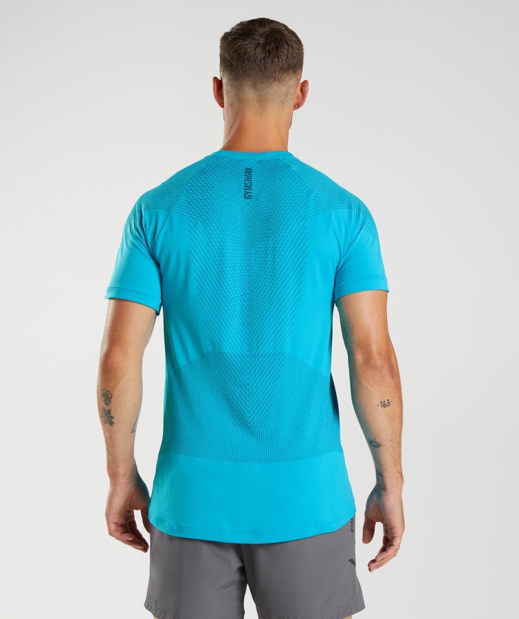 ápice Camiseta Sin Costuras Tiburón Azul-azul Atlántico Gymshark