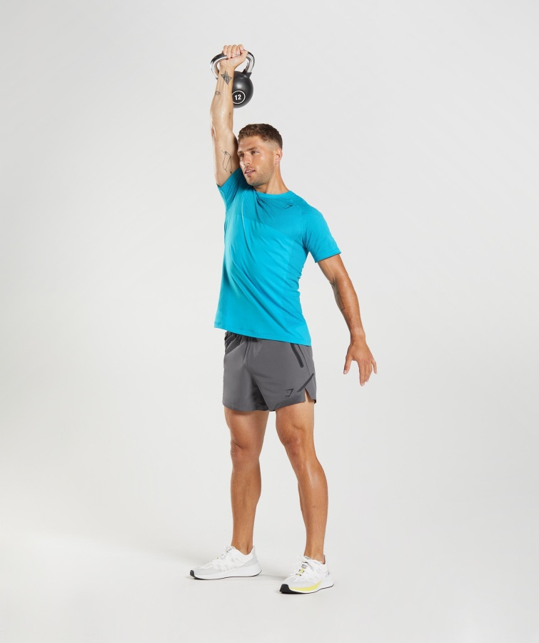 ápice Camiseta Sin Costuras Tiburón Azul-azul Atlántico Gymshark