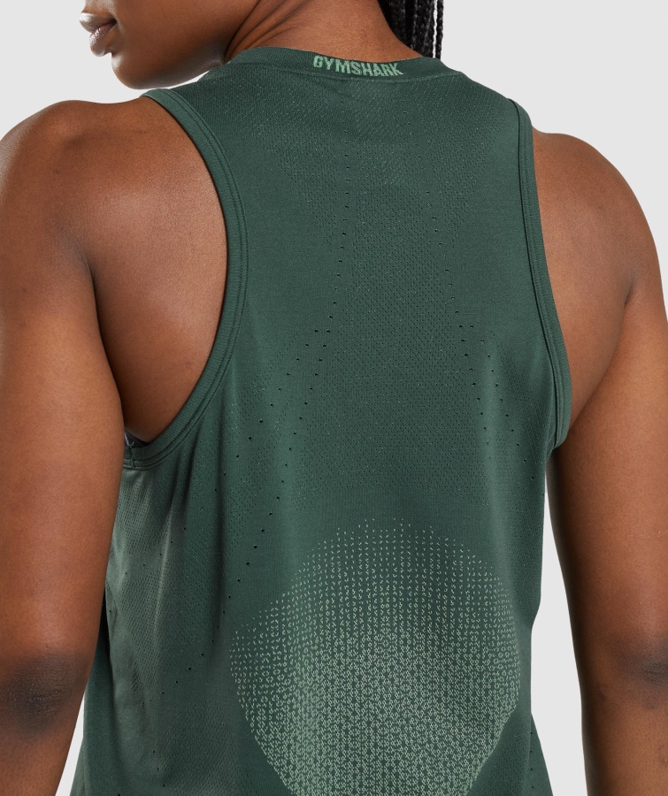 ápice Tanque Sin Costura Obsidiana Verde-pepino Verde Gymshark