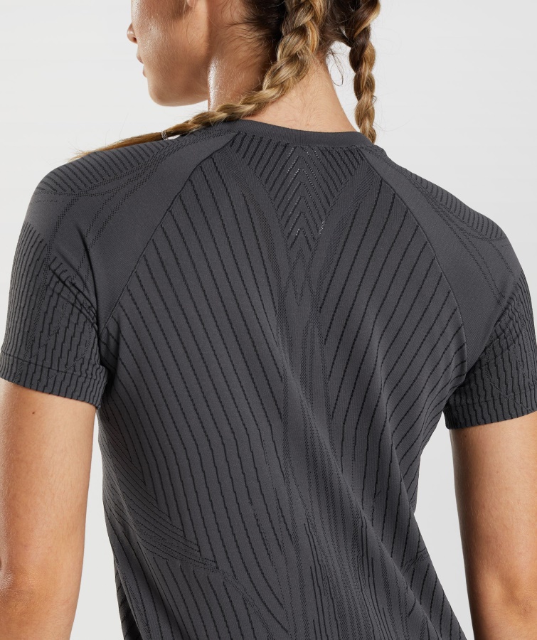 ápice Top Sin Costuras ónix Gris-negro Gymshark