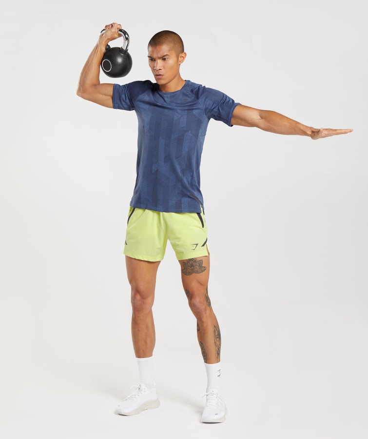 Apex Camiseta Gris ónix-azul Corte Gymshark