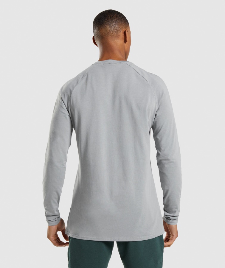 Camiseta Apollo Manga Larga Gris Humo Gymshark