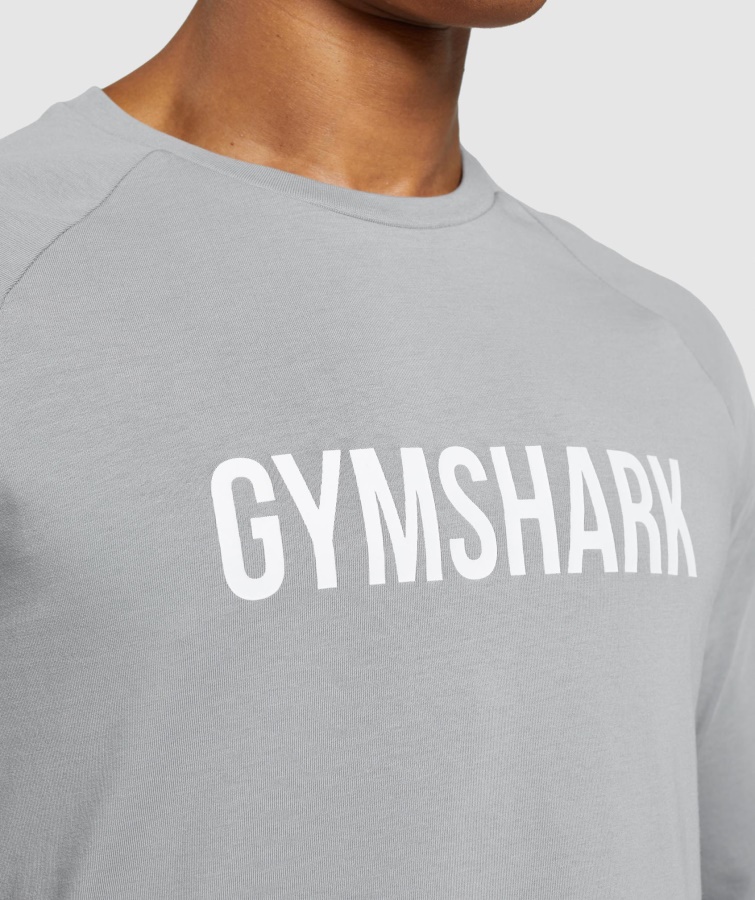 Camiseta Apollo Manga Larga Gris Humo Gymshark