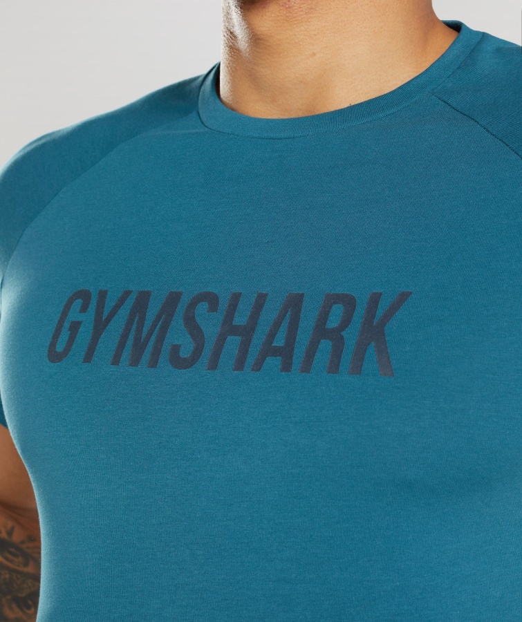 Camiseta Apollo Gymshark Azul Atlantico