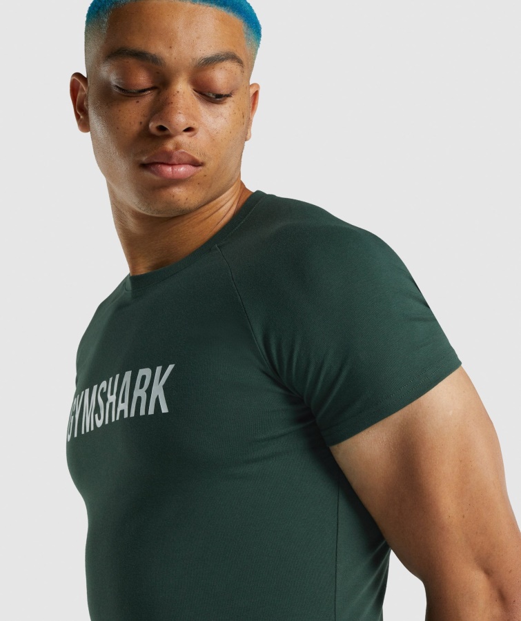 Camiseta Apollo Gymshark Verde Oscuro