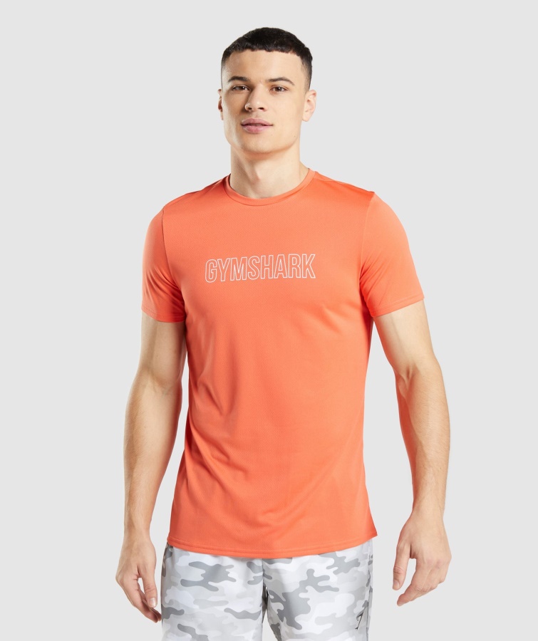 Llegada Camiseta Gráfica Papaya Naranja Gymshark