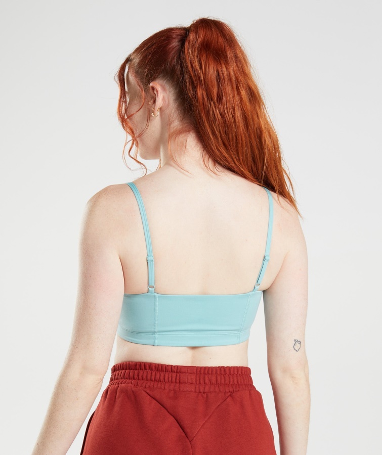 Sujetador Deportivo Bandeau Azul Perla Gymshark