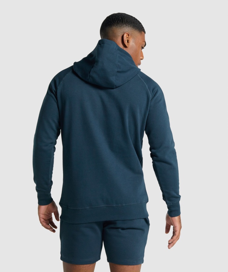 Sudadera Con Capucha Y Escudo Gymshark Azul Marino