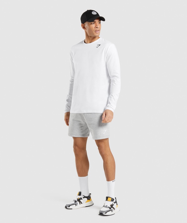 Camiseta De Manga Larga Crest Blanca Gymshark