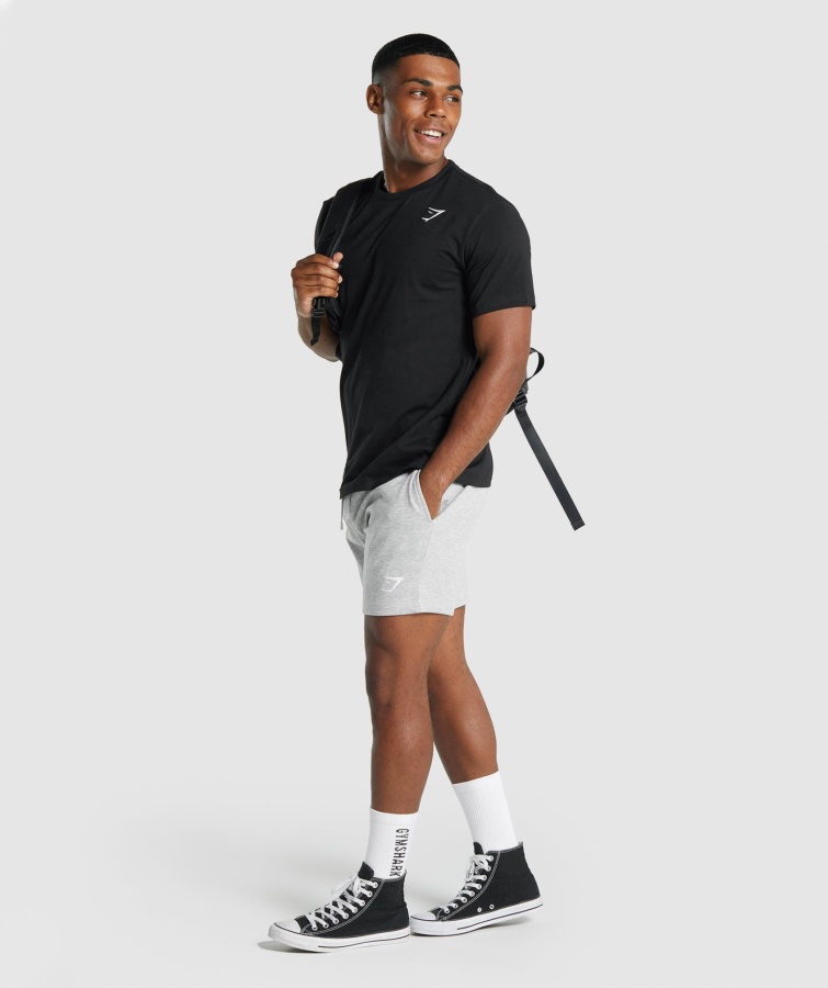 Camiseta Con Escudo Gymshark Negro