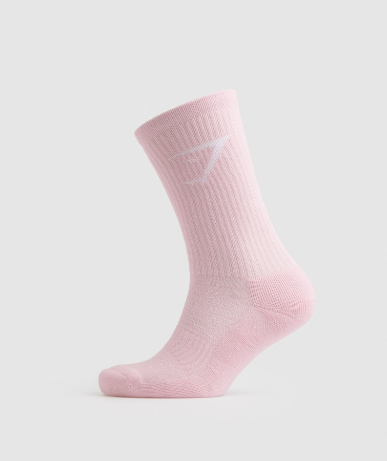 Calcetines De Tripulación Paquete De 3 Magenta Rosa-blanco-rosa Dulce Gymshark