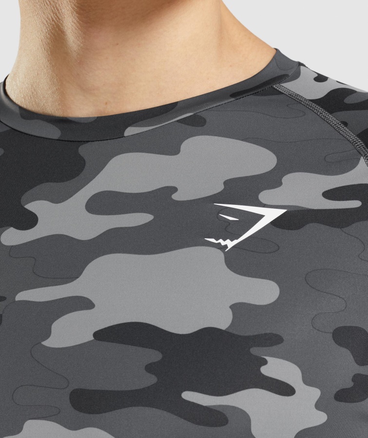 Camiseta De Manga Larga Element Baselayer Estampado Gris Gymshark