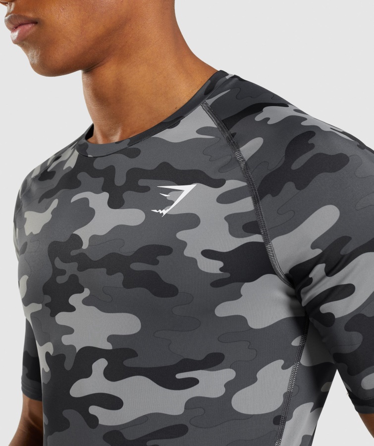 Camiseta Element Baselayer Camo Grey Print Gymshark