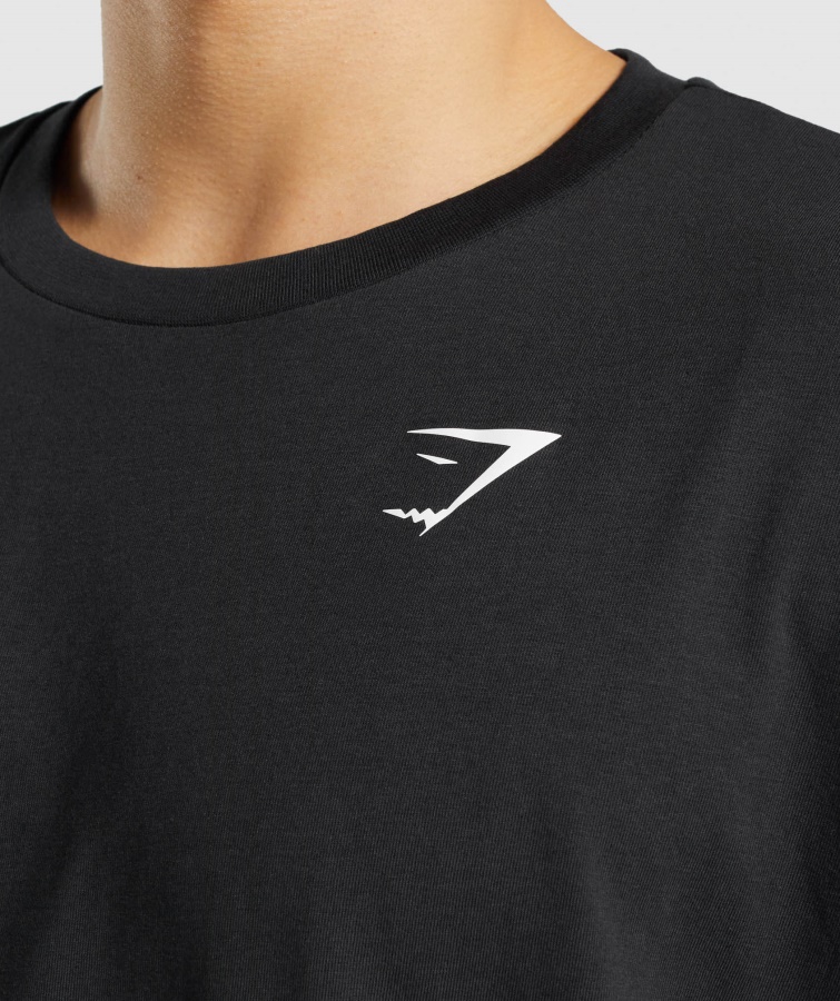 Camiseta Extragrande Esencial Gymshark Negra