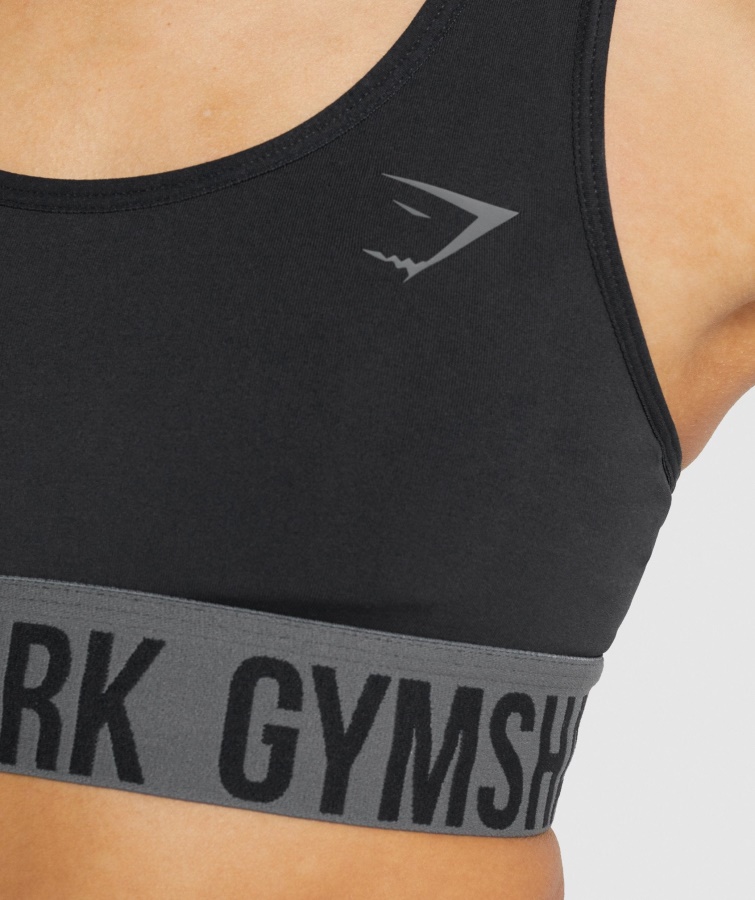 Sujetador Deportivo Fit Sin Costuras Gymshark Negro