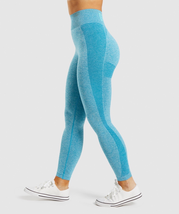 Leggins Flex Tiro Alto Atlas Azul Jaspeado Gymshark