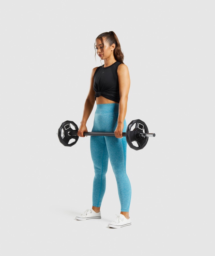 Leggins Flex Tiro Alto Atlas Azul Jaspeado Gymshark