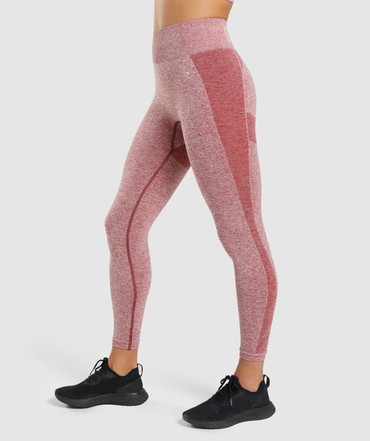 Leggins Flex Cintura Alta Burdeos Jaspeado Gymshark
