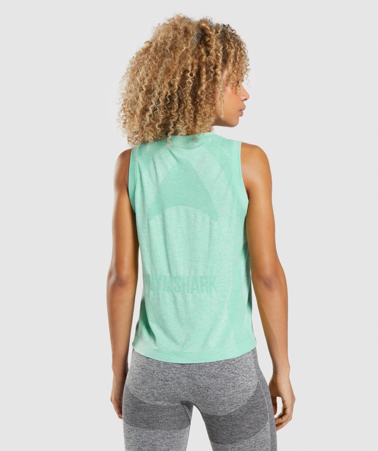 Camiseta Sin Mangas Flex Suelta Cactus Verde Jaspeado Gymshark