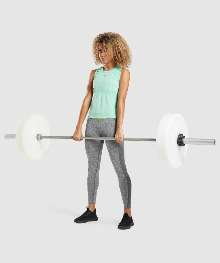 Camiseta Sin Mangas Flex Suelta Cactus Verde Jaspeado Gymshark