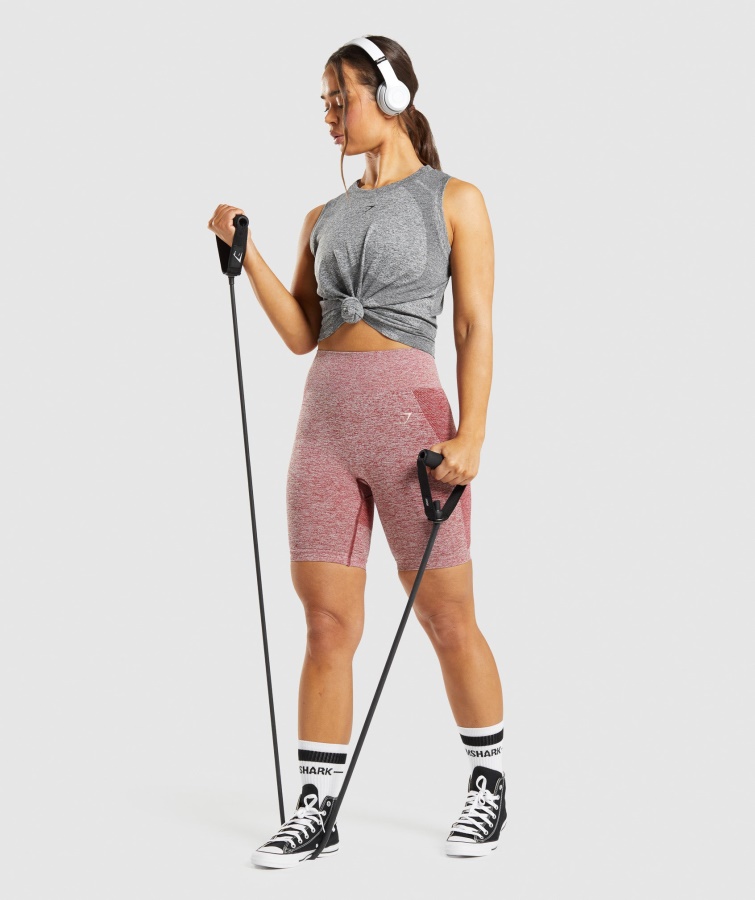 Camiseta Sin Mangas Flex Suelta Gris Antracita Jaspeado Gymshark