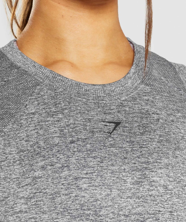 Camiseta Sin Mangas Flex Suelta Gris Antracita Jaspeado Gymshark