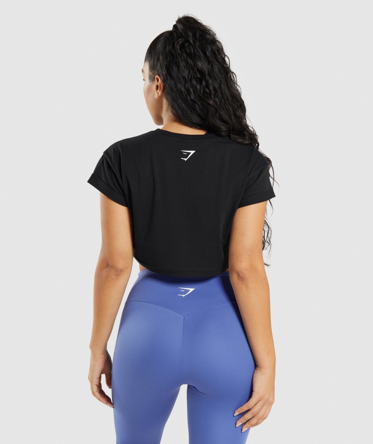 Crop Top Fracción Gymshark Negro