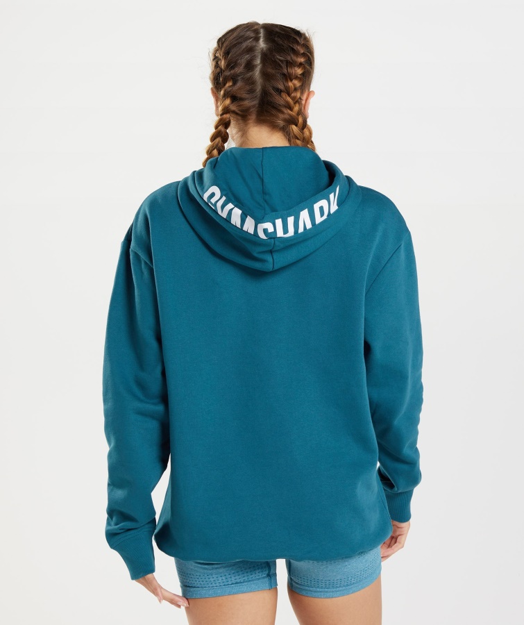 Fraccion Sudadera Con Capucha Azul Atlantico Gymshark