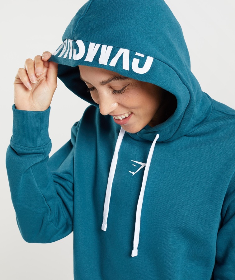 Fraccion Sudadera Con Capucha Azul Atlantico Gymshark