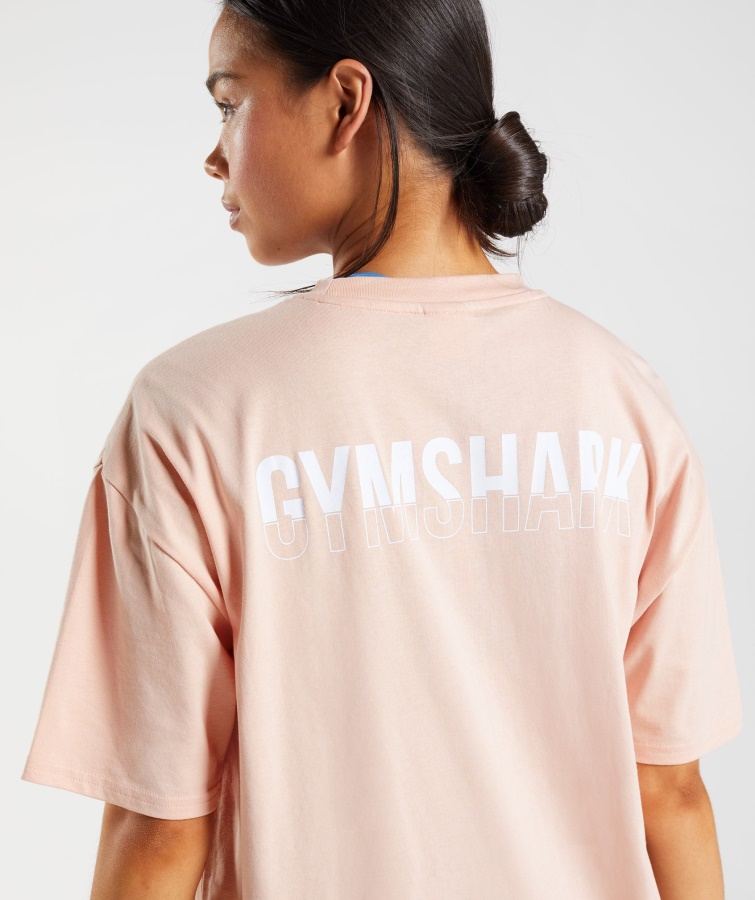 Fraccion Camiseta Oversize Rosa Arcilla Gymshark