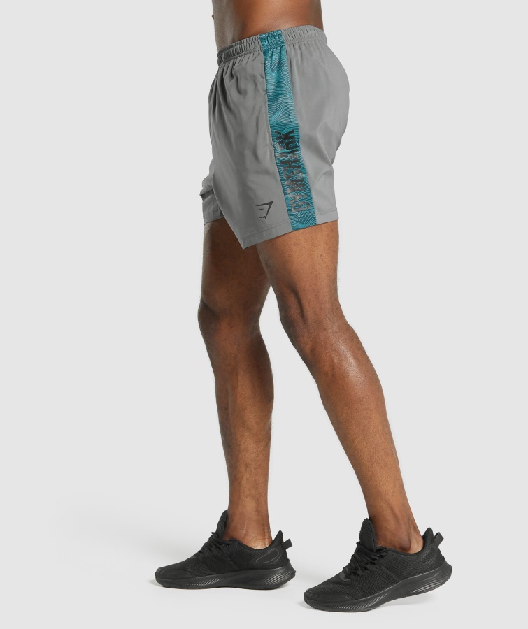 Pantalones Cortos De Deporte Con Gráficos Gymshark Gris
