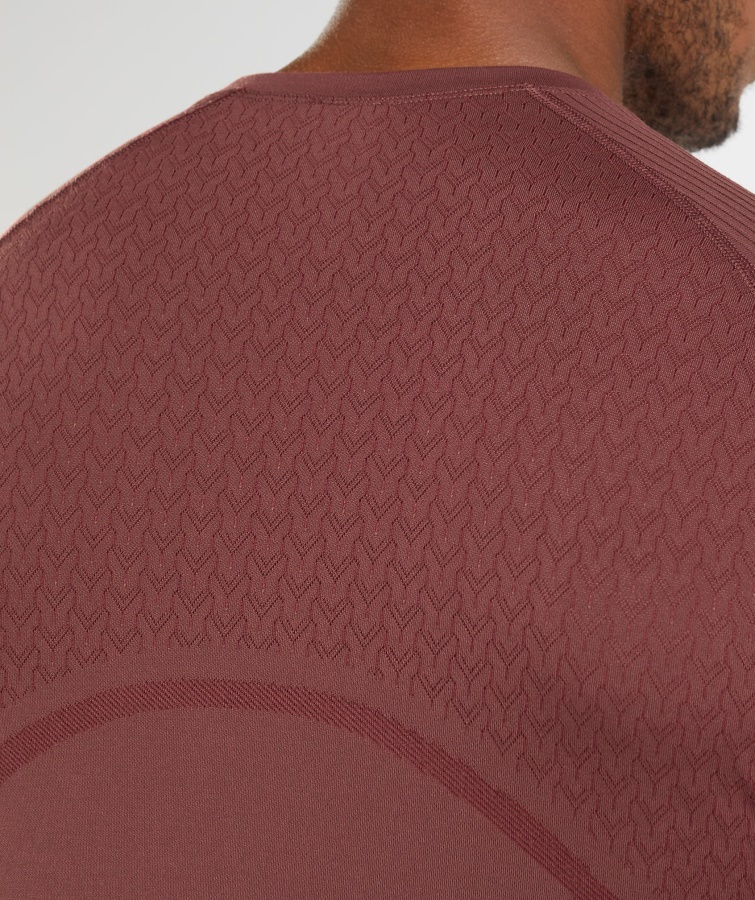 Camiseta De Manga Larga Gymshark 315 Marrón Cereza