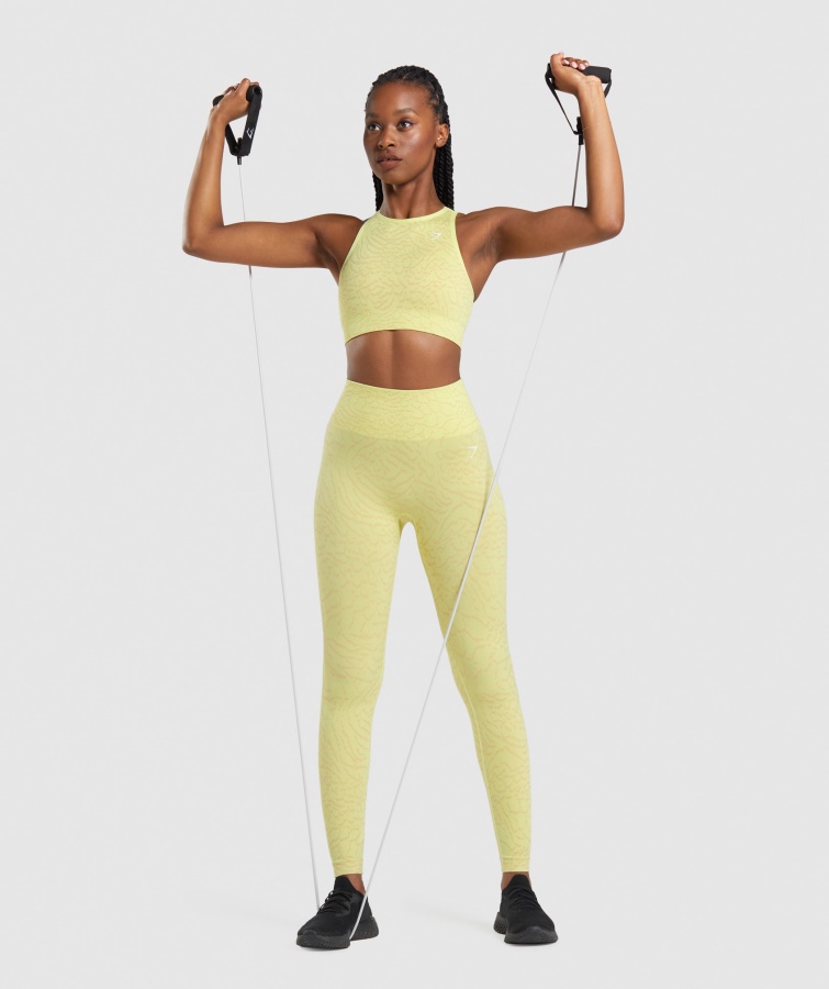 Gymshark Adapt Animal Leggings Sin Costuras Híbrido-luciérnaga Amarillo