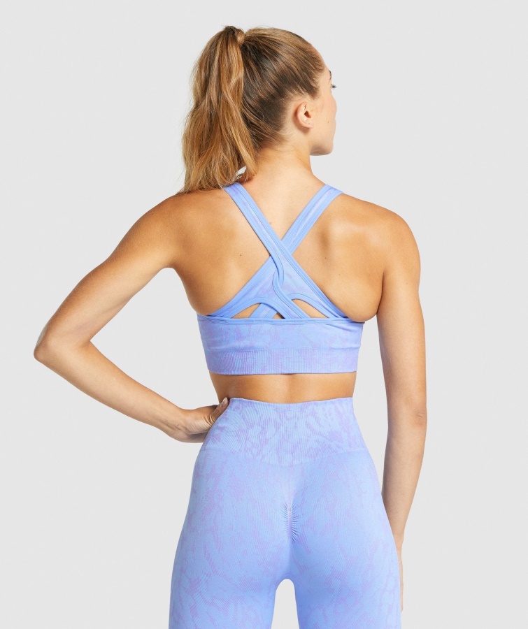 Sujetador Deportivo Gymshark Adapt Animal Sin Costuras Mariposa-azul Claro