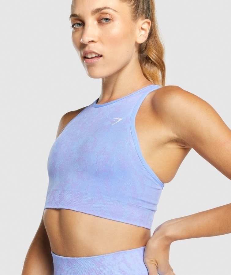 Sujetador Deportivo Gymshark Adapt Animal Sin Costuras Mariposa-azul Claro