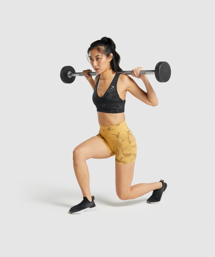 Sujetador Deportivo Gymshark Adapt Camo Sin Costuras Sabana-negro