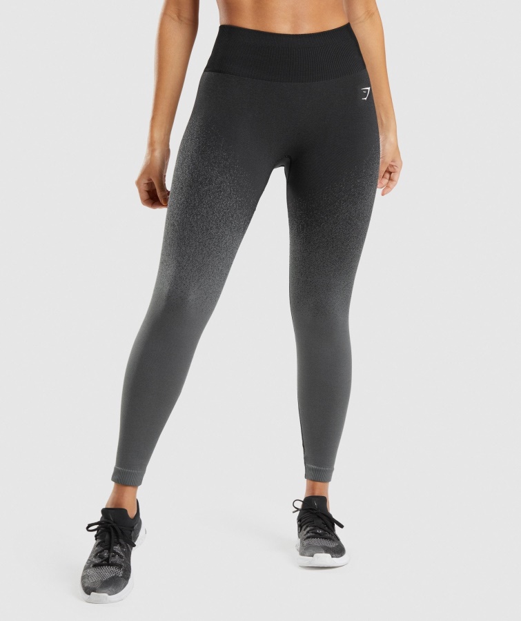 Leggings Gymshark Adapt Ombre Sin Costuras Negro-gris