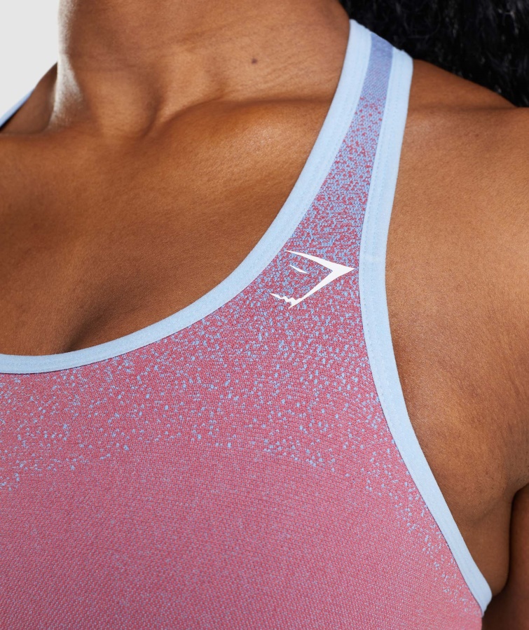 Sujetador Deportivo Gymshark Adapt Ombre Sin Costuras Rosa Rosa-azul Claro