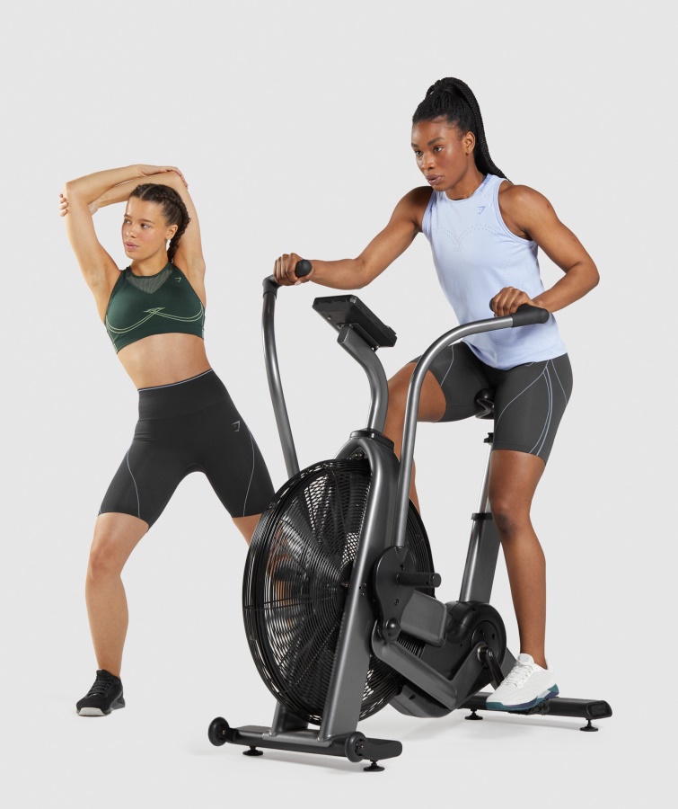 Gymshark ápice Sin Costuras De Gran Altura Corto ónix Gris-azul Lavanda