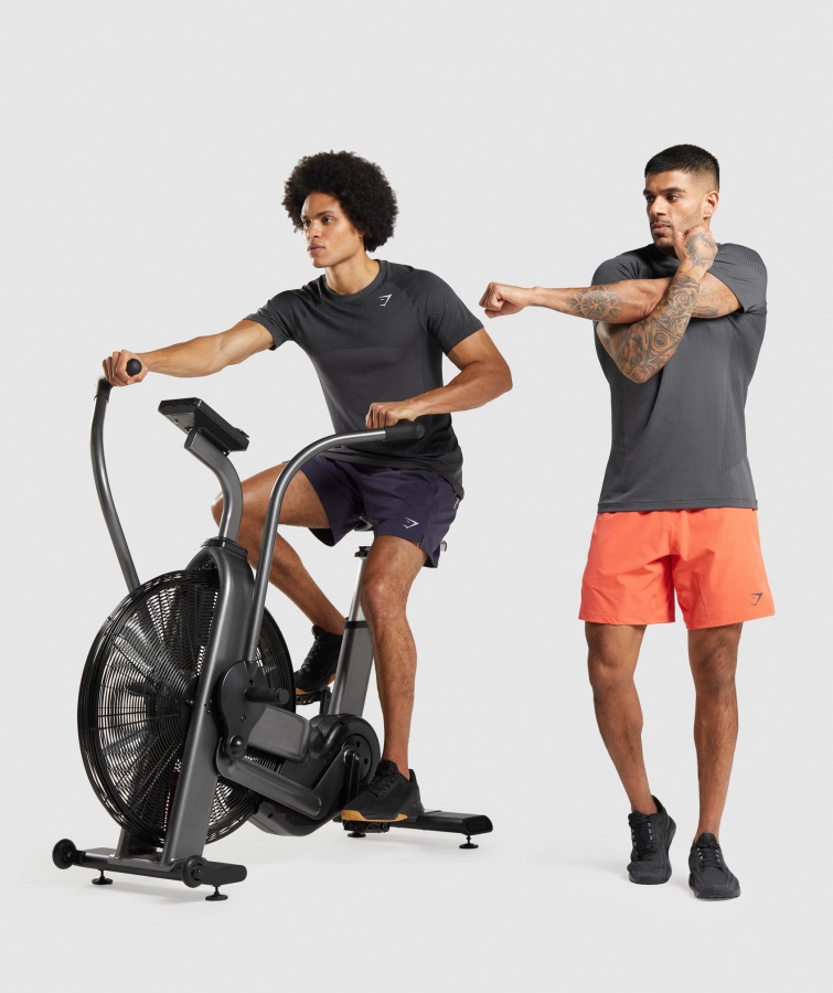 Camiseta Sin Costuras Gymshark Apex Gris ónix-negro