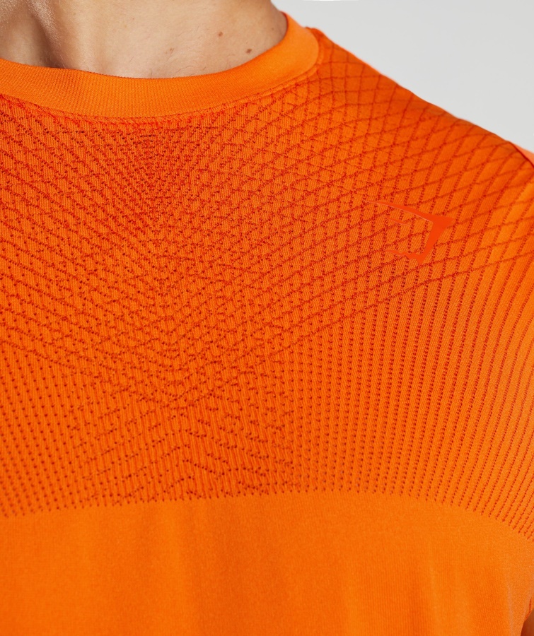 Gymshark Apex Tanque Sin Costuras Rojo Picante Naranja-pimienta