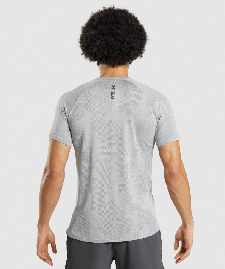Camiseta Gymshark Apex Gris Ahumado-gris Claro