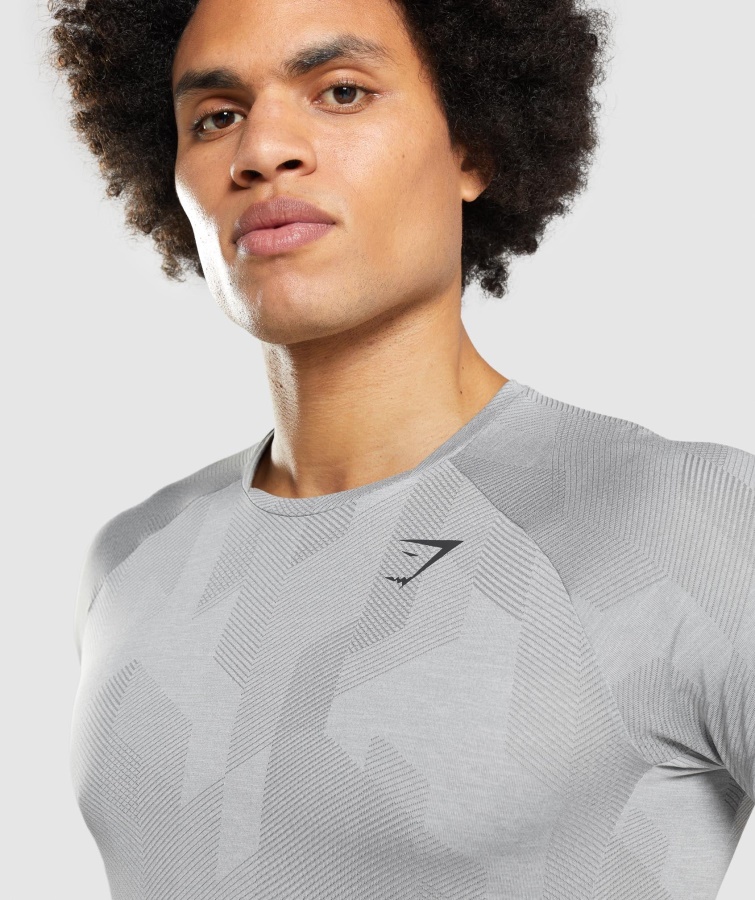 Camiseta Gymshark Apex Gris Ahumado-gris Claro